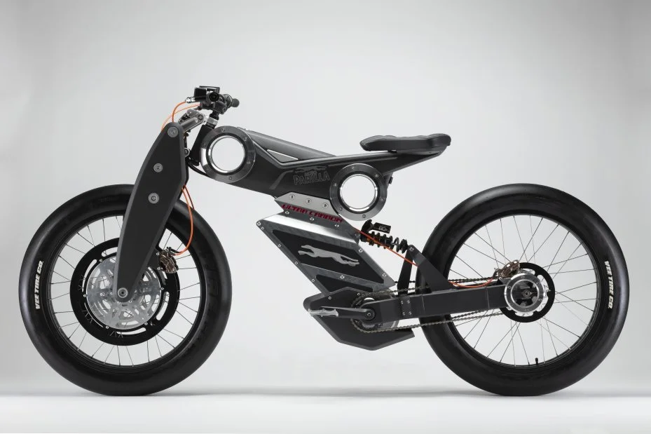 Moto Parilla Carbon Mimetica - Electric Moped 2023